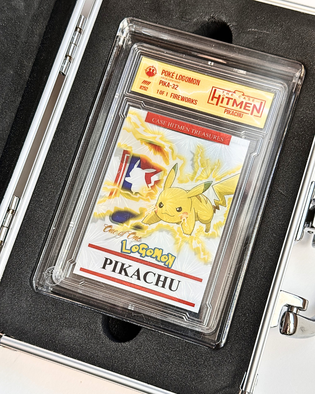 Case Hitmen Poke Logomon Pikachu Fireworks SSP