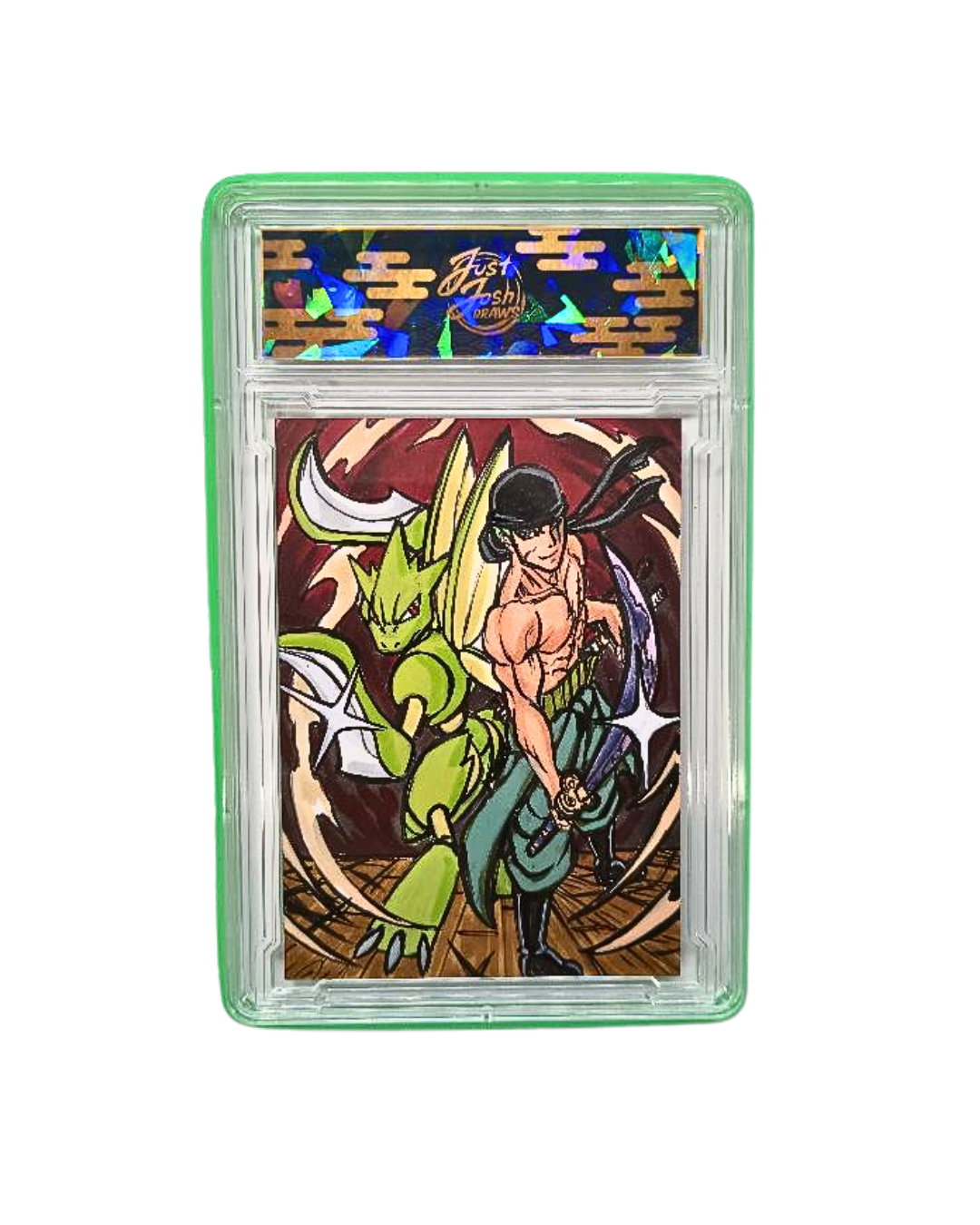 Scyther & Zoro Original ACEO Marker Illustration by JustJoshDraws