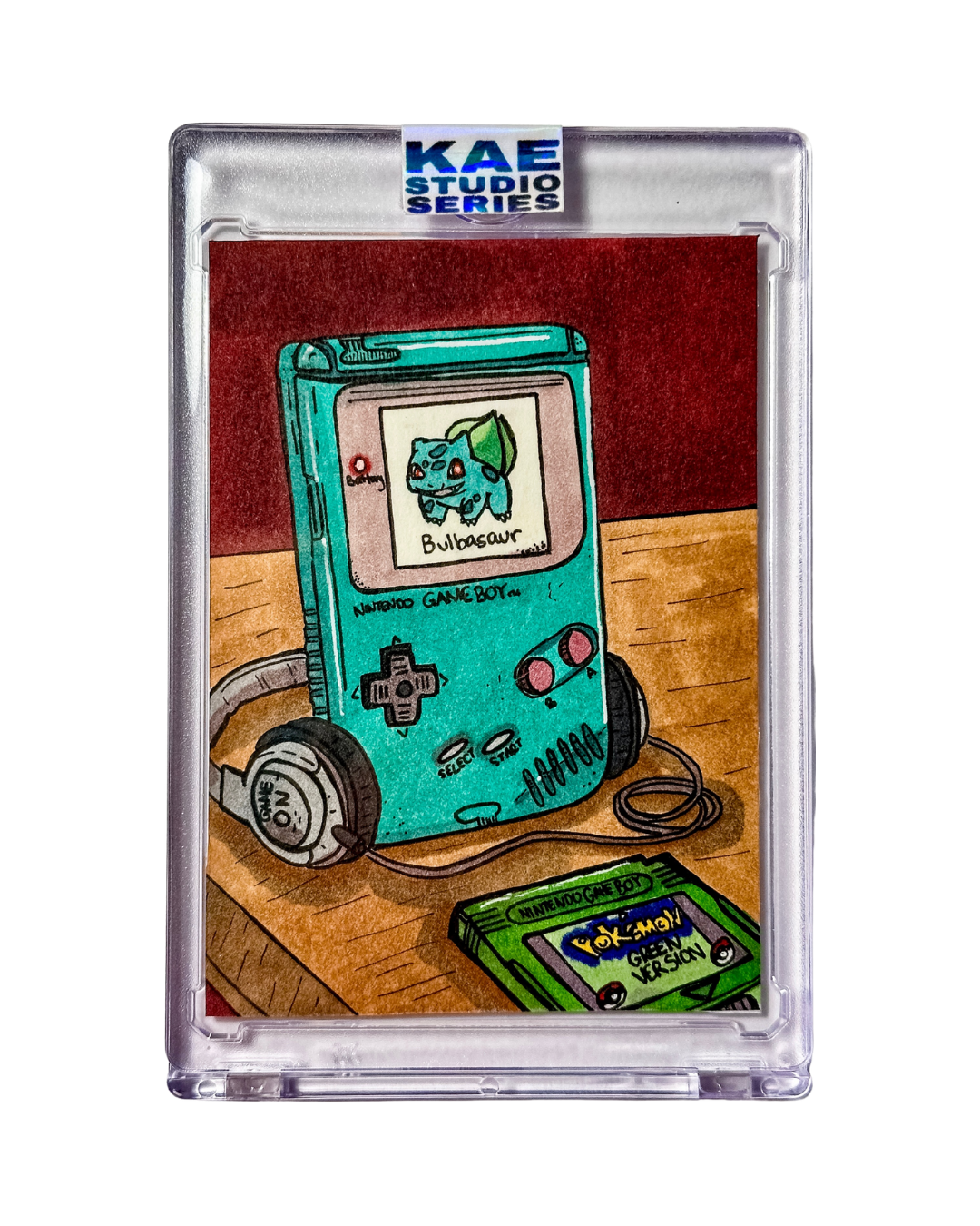 Leaf Green Original ACEO Marker Illustration by KAE